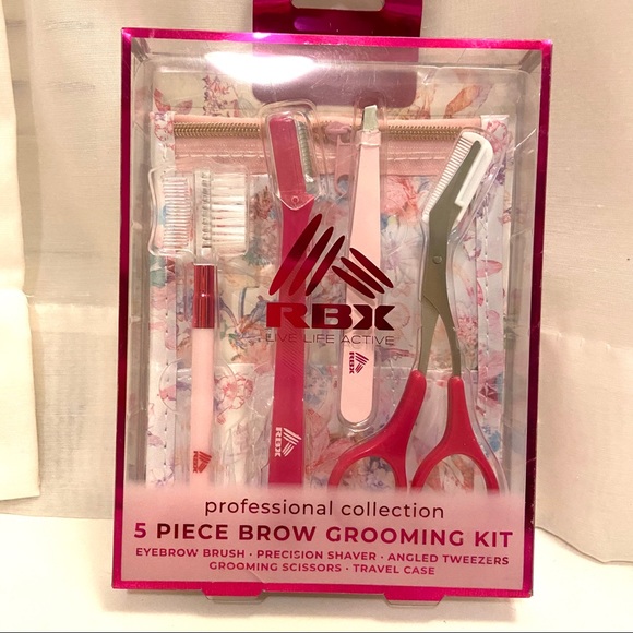 🌸 Professional Brow Care Set Travel Pouch Scissors-Brush-Shave-Tweezer Makeup - Picture 3 of 6